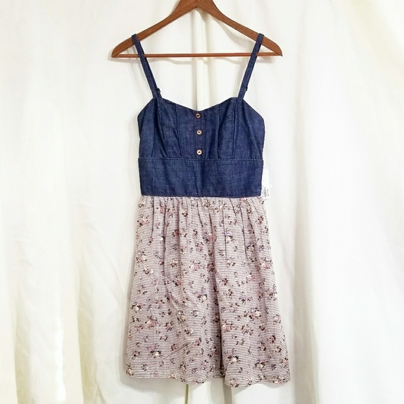 denim floral dress forever 21
